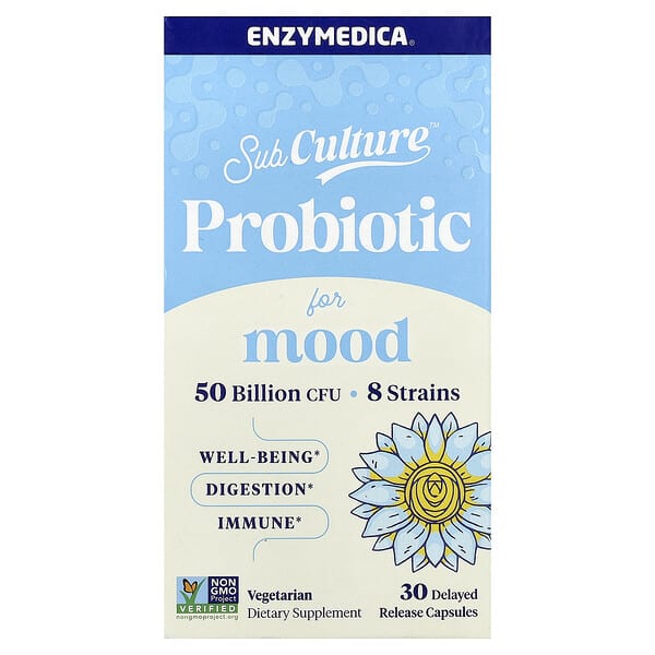 Enzymedica SubCulture™ Probiotic For Mood, 30 Delayed Release Capsules