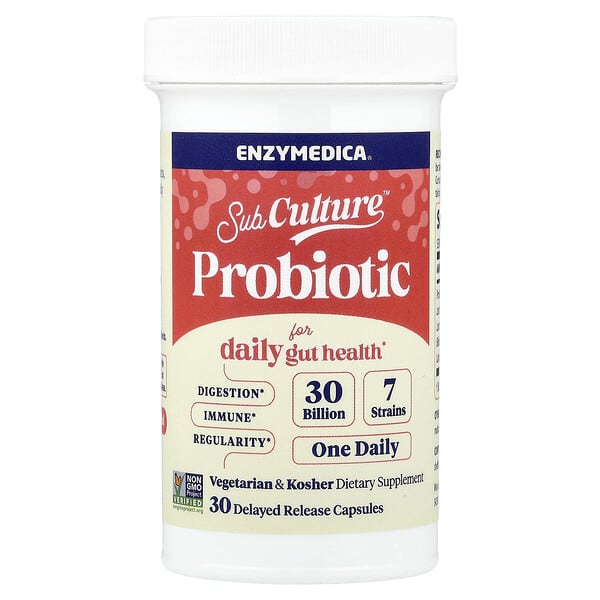 Enzymedica, Sub Culture™ Probiotic For Daily Gut Health, 30 Billion, 30 Delayed Release Capsules — product photo 1