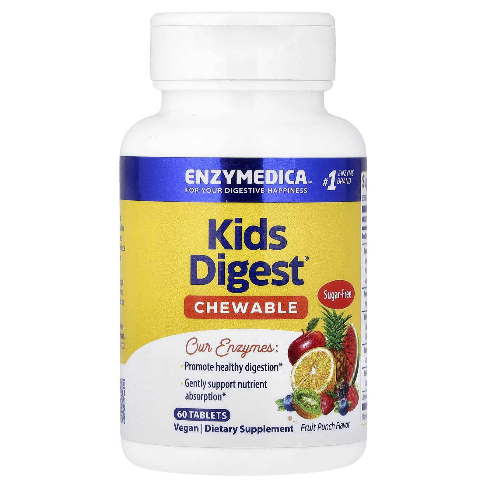 Enzymedica, Kids Digest®, Fruit Punch, 60 Chewable Tablets