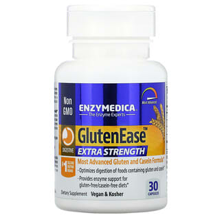 إنزيميديكا‏, GlutenEase، قوة إضافية، 30 كبسولة