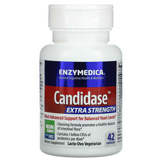 Enzymedica, Candidase, 엑스트라 스트렝스, 캡슐 42정