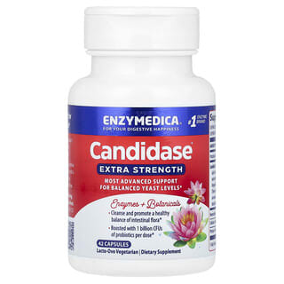 Enzymedica, Candidase, 엑스트라 스트렝스, 캡슐 42정