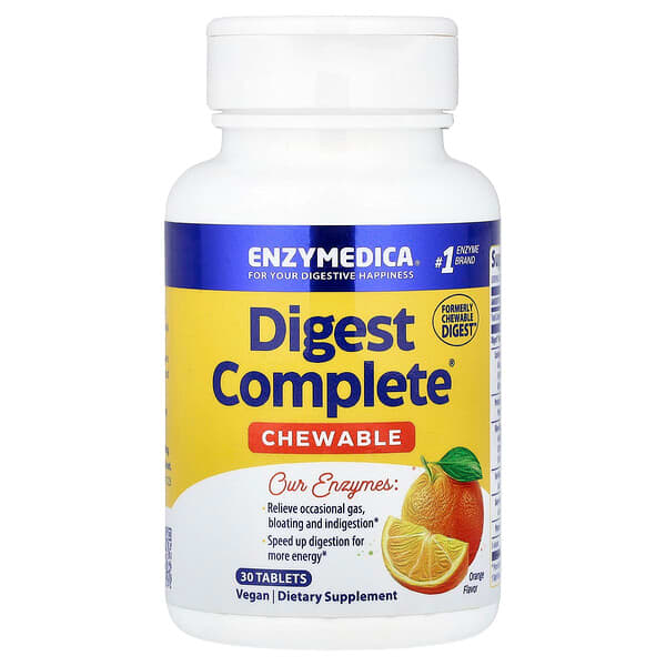 Enzymedica, Chewable Digest Complete®, Orange, 30 Tablets