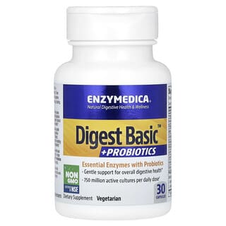 Enzymedica, Digest Basic с пробиотиками, 30 капсул