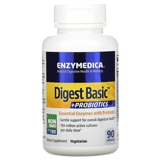Enzymedica, Digest Basic + probióticos, 90 cápsulas