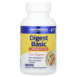 Enzymedica, Digest Basic® et probiotiques, 90 capsules