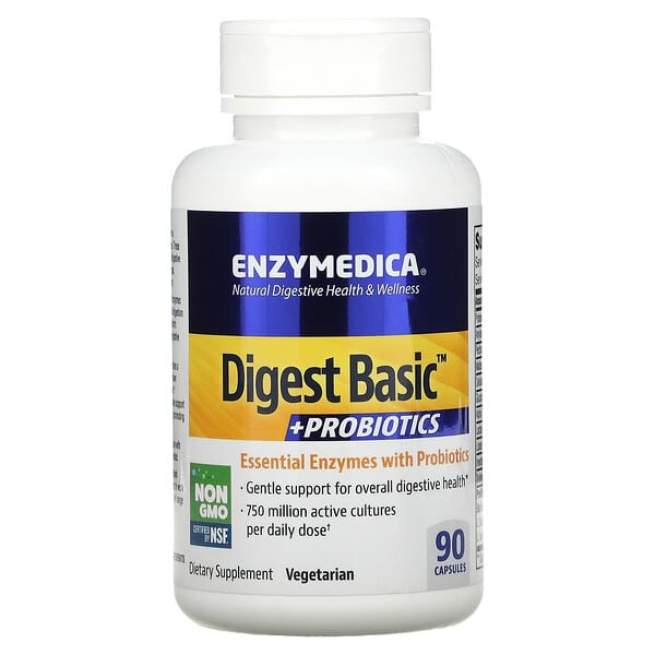 Enzymedica, Digest Basic + probióticos, 90 cápsulas