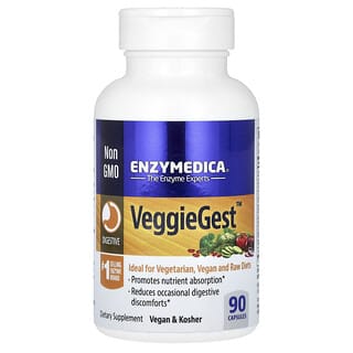 Enzymedica, VeggieGest, Enzyme für die Nährstoffaufnahme, 90 Kapseln