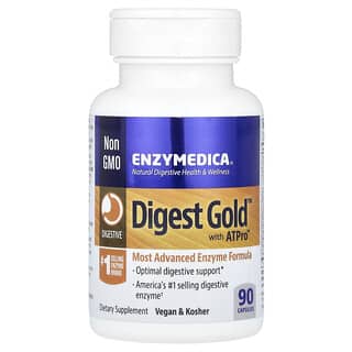 Enzymedica, Digest Gold con ATPro, la fórmula de enzimas más avanzada, 90 cápsulas
