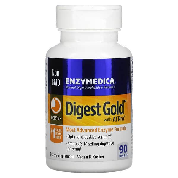 Enzymedica, Digest Gold, ATPro 함유, 캡슐 90정