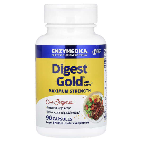 Enzymedica, ATPro™（ATプロ）配合Digest Gold®（ダイジェストゴールド）、90粒