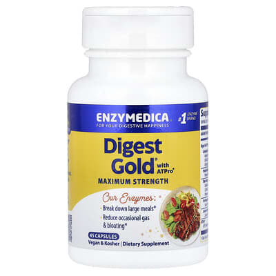 Enzymedica, Digest Gold&reg; with ATPro&reg;, 45 Capsules
