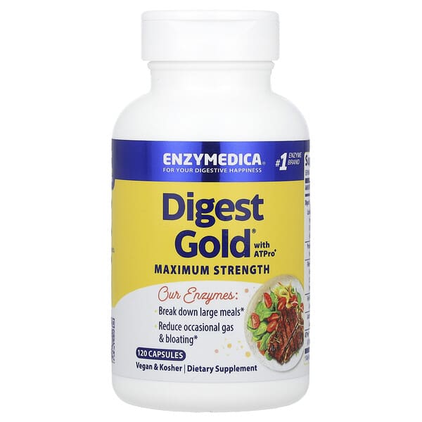 Enzymedica, Digest Gold dengan ATPro, 120 Kapsul