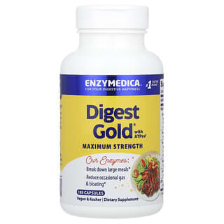 Enzymedica, Digest Gold™ con ATPro®, Suplemento para favorecer la digestión y obtener más energía, Máxima concentración, 180 cápsulas