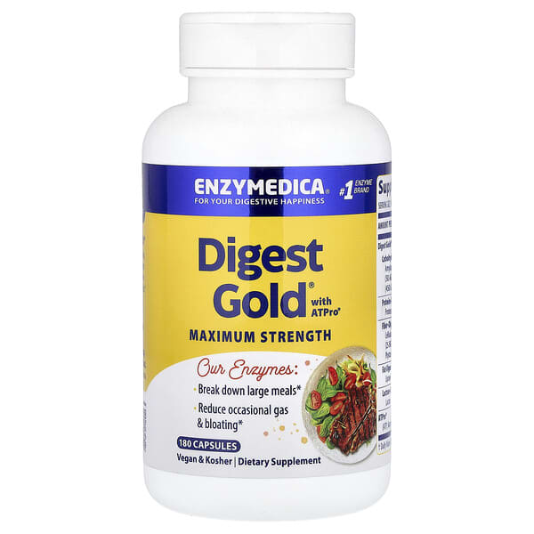 Enzymedica, ATPro 함유 Digest Gold, 캡슐 180정