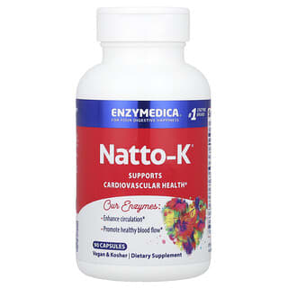 Enzymedica, Natto-K, Cardiovascular, 90 cápsulas