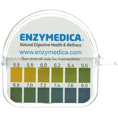 Enzymedica, тест-полоски для определения уровня pH, 16-футовая катушка