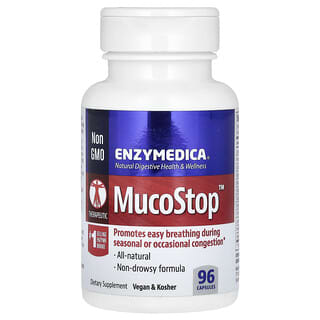 Enzymedica‏, MucoStop, תוסף להקלה על הנשימה, 96 כמוסות