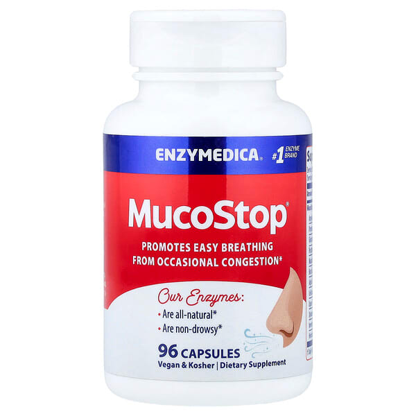 Enzymedica, MucoStop, Schleimlöser, 96 Kapseln