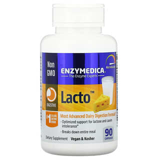 Enzymedica, Lacto, La fórmula más avanzada para la digestión de los lácteos, 90 cápsulas
