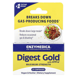 Enzymedica, 含ATPro的Digest Gold膠囊，21粒