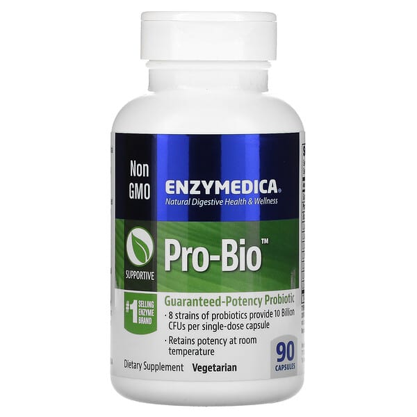 Enzymedica, Pro Bio（プロバイオ）、確かなサポート力のプロバイオティクス、90粒