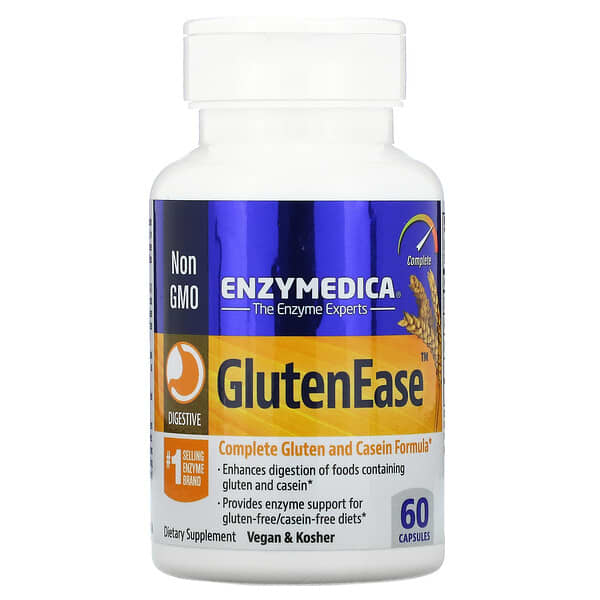 Enzymedica, GlutenEase、 60カプセル