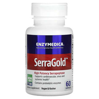 Enzymedica, SerraGold, con Serrapeptase de alta actividad, 60 cápsulas