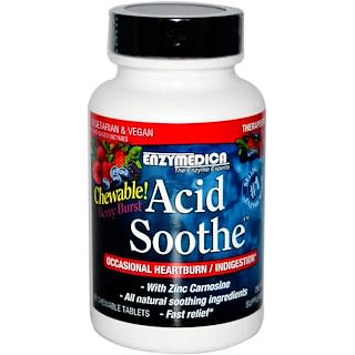 Enzymedica, Chewable Acid Soothe, Berry Flavor, 60 Chewable Tablets