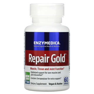 Enzymedica, Reparação de Ouro, Músculo, Tecido e Função Articular, 60 Cápsulas