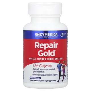 Enzymedica, Repair Gold, восстановление мышц, тканей и суставов, 60 капсул