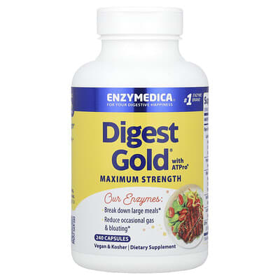Enzymedica, Digest Gold with ATPro, 240 Tablets