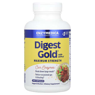 Enzymedica, Digest Gold® with ATPro®, Maximum Strength, 240 Capsules