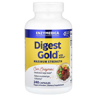 Enzymedica, Digest Gold® s ATPro®-om, maksimalna jačina, 240 kapsula