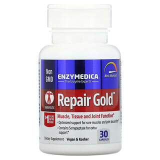 Enzymedica, Repair Gold, Muscle, Tissue and Joint Function, 30 Capsules