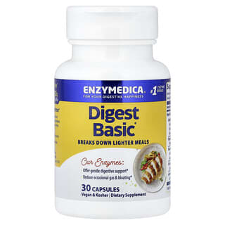 Enzymedica, Digest Basic, Formule d'enzymes essentielles, 30 capsules
