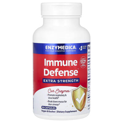 Enzymedica, Immune Defence, Extra Strength, 90 Capsules