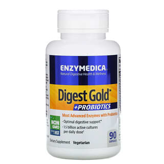 Enzymedica, Digest Gold，+益生菌，90 粒膠囊