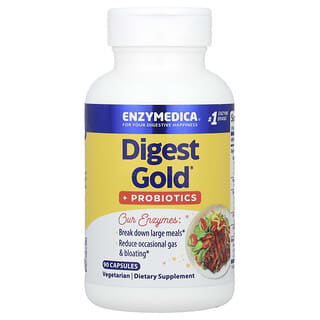 Enzymedica, Digest Gold + Probiotik, 90 Kapsul