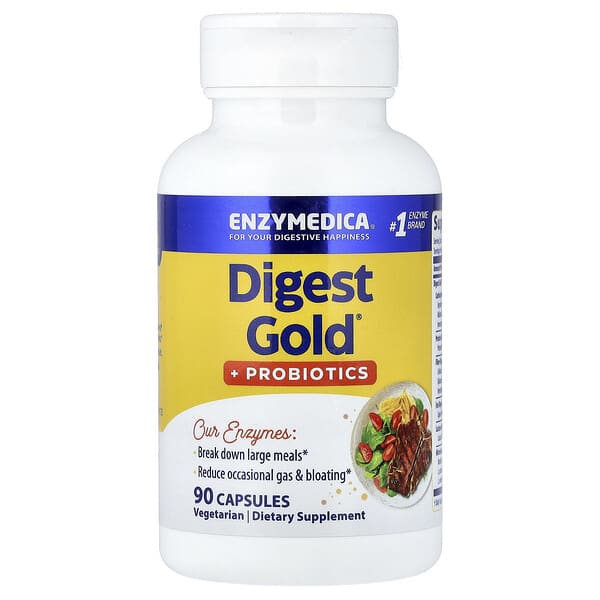 Enzymedica, ダイジェストゴールド＋プロバイオティクス（Digest Gold + Probiotics）, 90カプセル