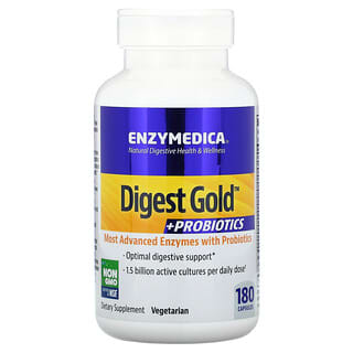 Enzymedica, Digest Gold con probióticos, 180 cápsulas