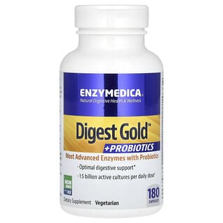 Enzymedica, Digest Gold + Probióticos, 180 Cápsulas