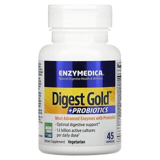 Enzymedica, الهضم الذهبي + البروبيوتيك، 45 كبسولة