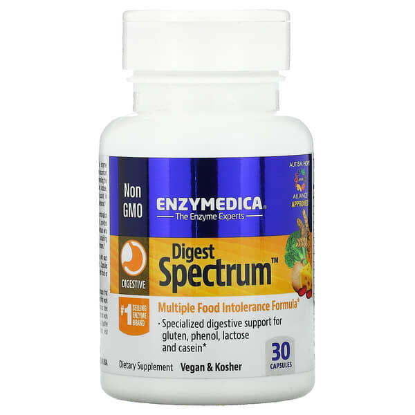 Enzymedica‏, Digest Spectrum, Complete Food Intolerance Formula, 30 Capsules