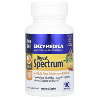 Enzymedica, Digest Spectrum, ферменты для пищеварения, 90 капсул