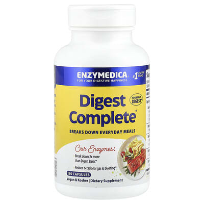 Enzymedica, Digestive, Multi-Enzyme Formula, 180 Capsules