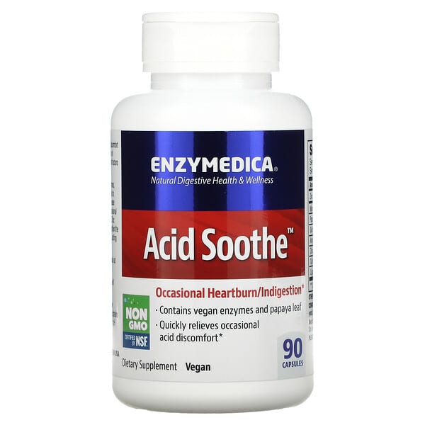 Enzymedica, Calme acide, 90 capsules