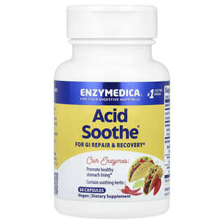 Enzymedica, Acide apaisant, 30 capsules