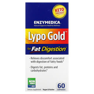 Enzymedica, Lypo Gold，消化脂肪，60粒胶囊