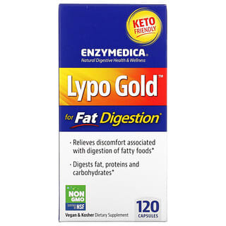 Enzymedica, Lypo Gold, Optimizes Fat Digestion, 120 Capsules